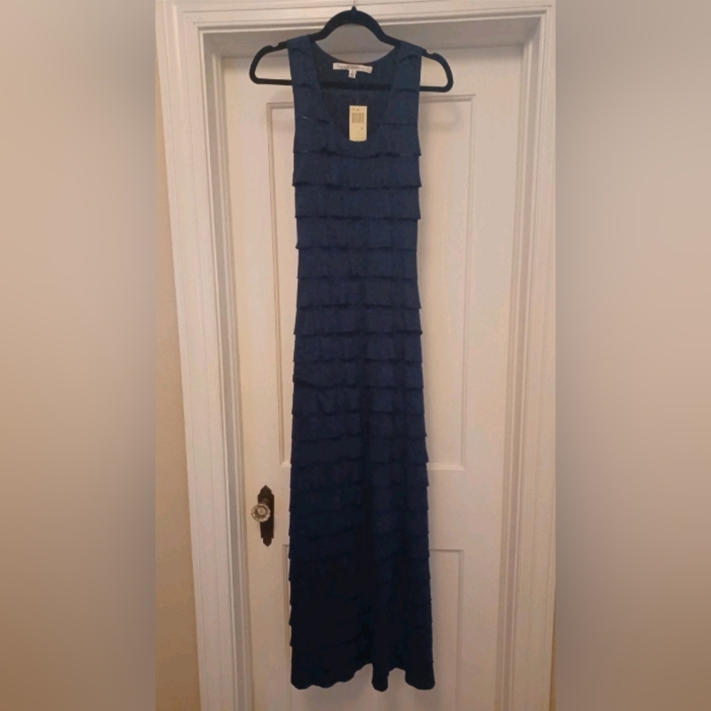 MAX STUDIO - Elegant Blue Tiered Maxi Dress - NWT!